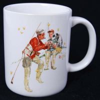 Norman Rockwell TROUT DINNER Coffee Mug